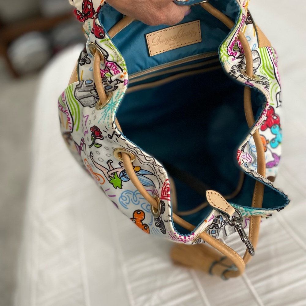 Dooney & Bourke White Multicolor Disney Character Print Backpack - Picture 10 of 16